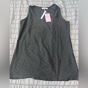 Black Sleeveless Lace Top
